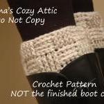Crochet Pattern - Basketweave Boot Cuffs - Boot..