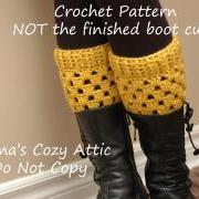 Crochet PATTERN - Elegant boot cuffs - boot cuff - leg warmers - boot socks