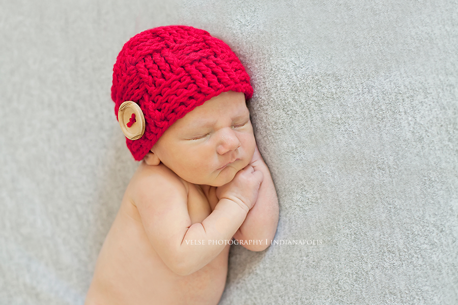 Newborn Boy Hat, Newborn Christmas Hat - Basketweave Beanie - Woven Beanie