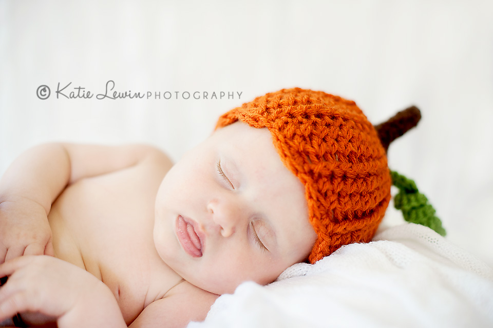 orange newborn hat